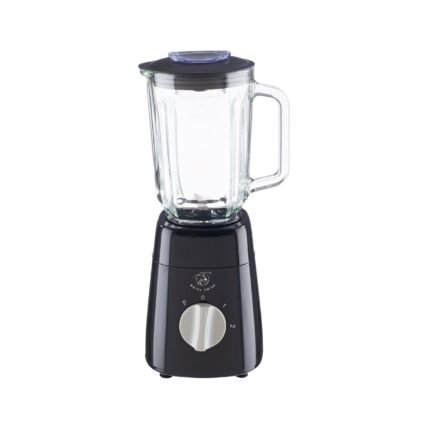 Plastic Blender with Glass Jar – Black | White