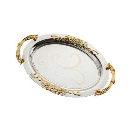 Gold Plated Serving Tray – M | L – RS 1453